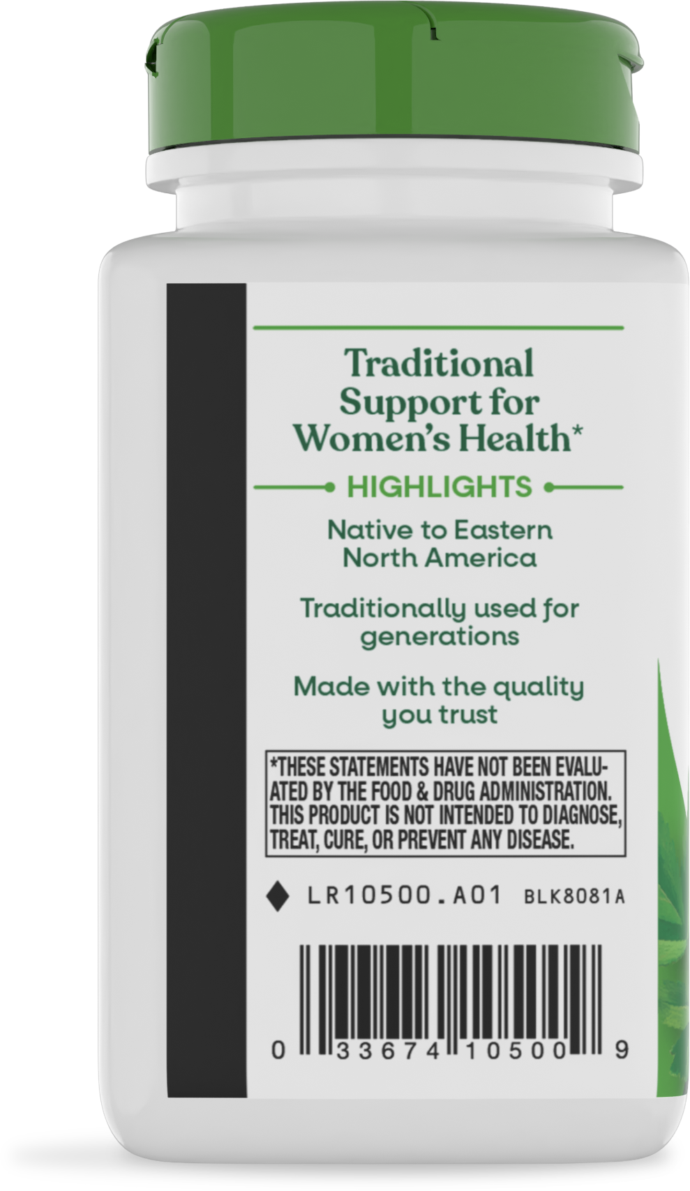 Nature's Way® | Black Cohosh Root - left side of pack