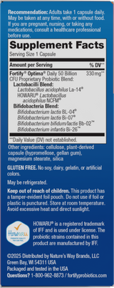 Nature's Way® | Fortify Optima Advanced Care Probiotic - right side of pack
