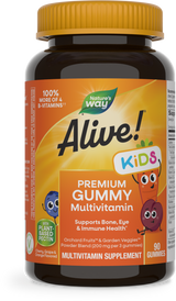 Nature's Way® | Alive! Premium Kids Gummy Multivitamin, 90 gummies, Cherry, Orange & Grape