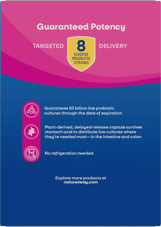 Nature's Way® | Fortify Optima Women's Advanced Care Probiotic - back of pack