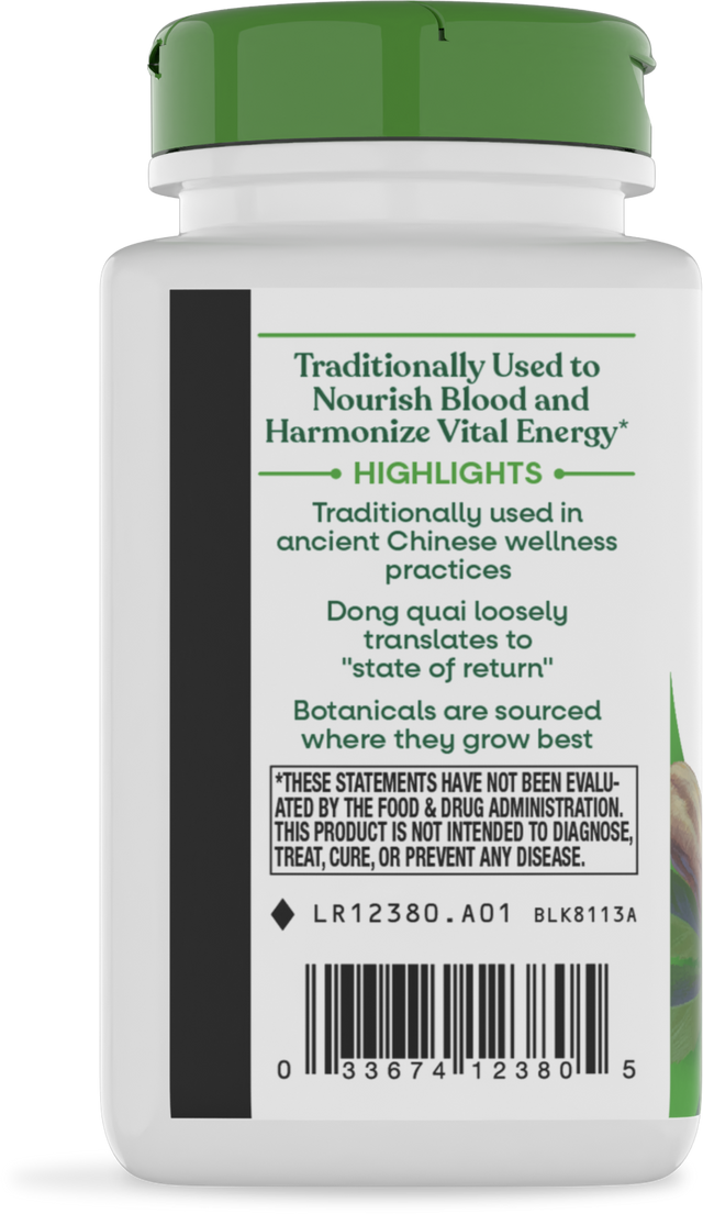 Nature's Way® | Dong Quai Root - left side of pack