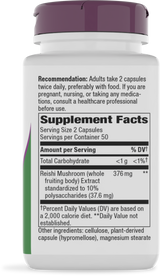Nature's Way® | Reishi Mushroom Standardized Extract - right side of pack