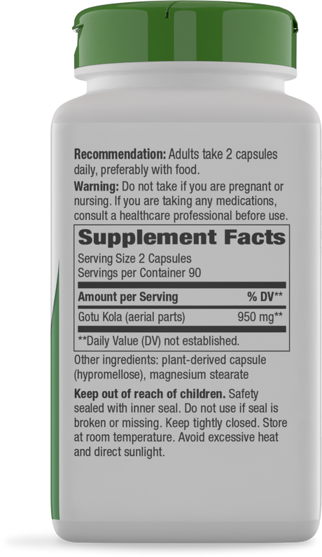 Nature's Way® | Gotu Kola Herb - right side of pack