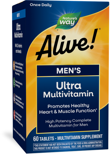 <{%PRIMARY_15685%}>Nature's Way® | Alive! Men's Ultra Multivitamin, 60 tablets