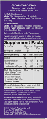 Nature's Way® | Sambucus Traditional Elderberry Immune Syrup - right side of pack