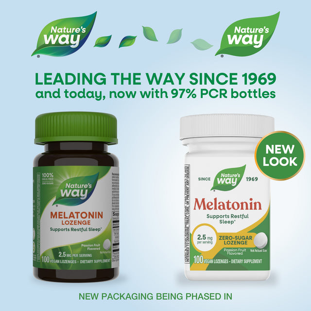 Nature's Way® | Melatonin Lozenge - package updates old to new