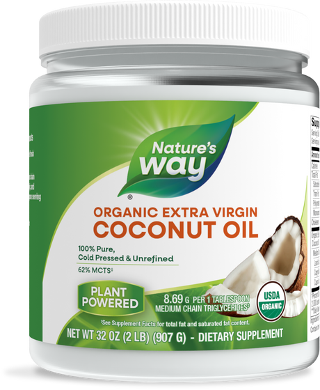 <{%PRIMARY_15659%}>Nature's Way® | Organic Extra Virgin Coconut Oil, 32 oz (896 g)