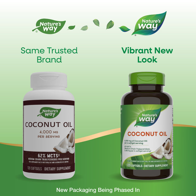 Nature's Way® | Coconut Oil - package updates old to new