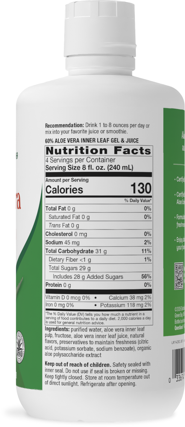 Nature's Way® | Aloe Vera Inner Leaf Gel & Juice - right side of pack