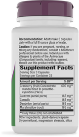Nature's Way® | Urinary with Cranberry Premium Blend - right side of pack