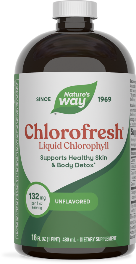 <{%PRIMARY_3502%}>Nature's Way® | Chlorofresh Liquid Chlorophyll, 16 fl oz (480 ml), Unflavored