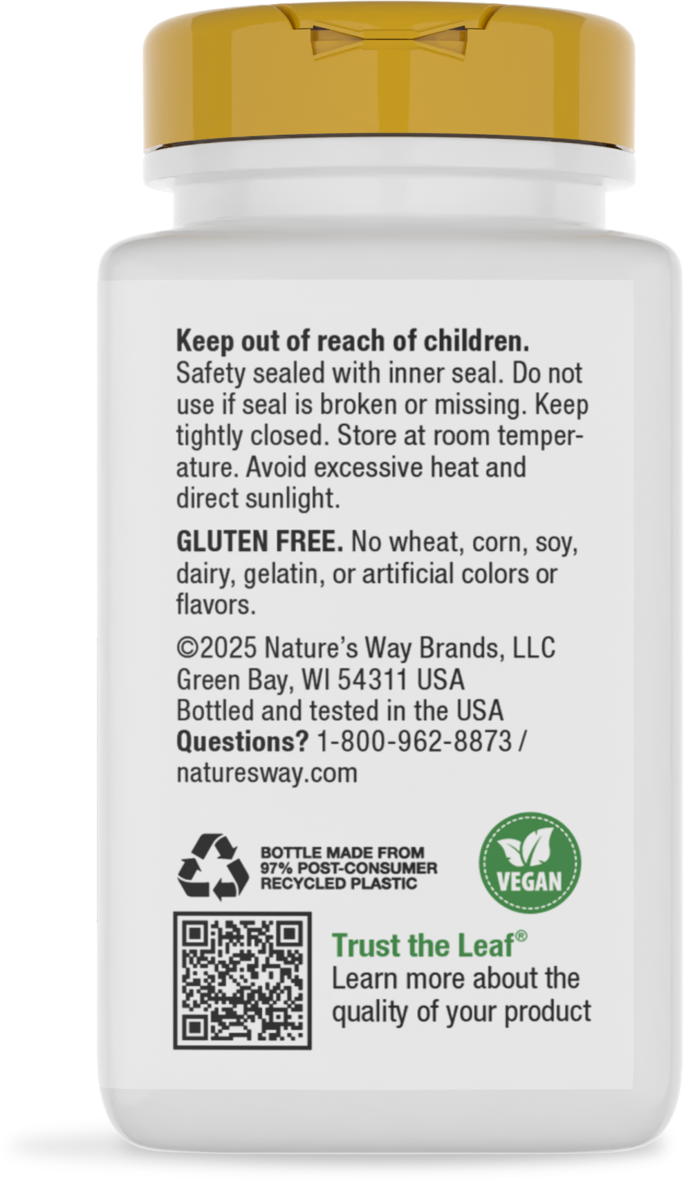 Nature's Way® | GTF Chromium Glucose Tolerance Factor - back of pack