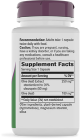 Nature's Way® | Olive Leaf Standardized Extract - right side of pack