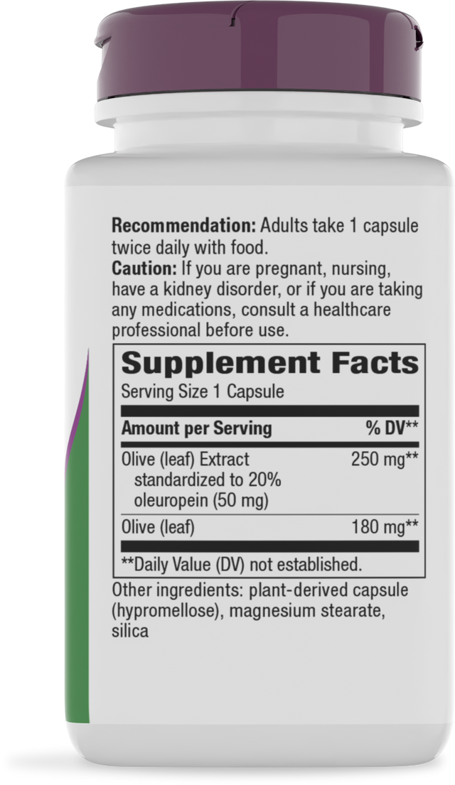 Nature's Way® | Olive Leaf Standardized Extract - right side of pack