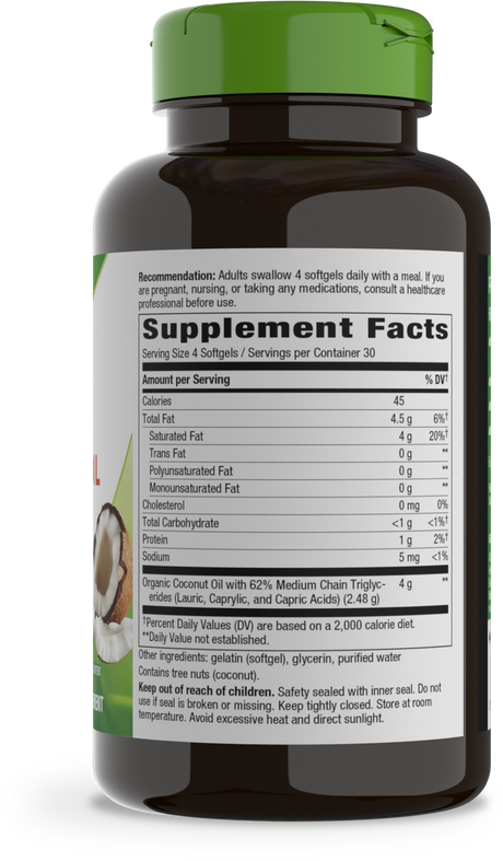 Nature's Way® | Coconut Oil - right side of pack