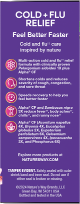 Nature's Way® | Sambucus Cold+Flu Relief Elderberry Syrup - left side of pack