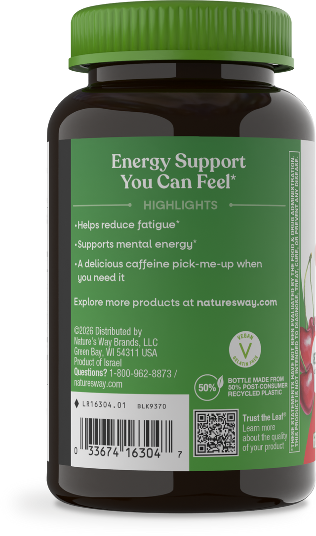 Nature's Way® | Caffeine Gummy - left side of pack