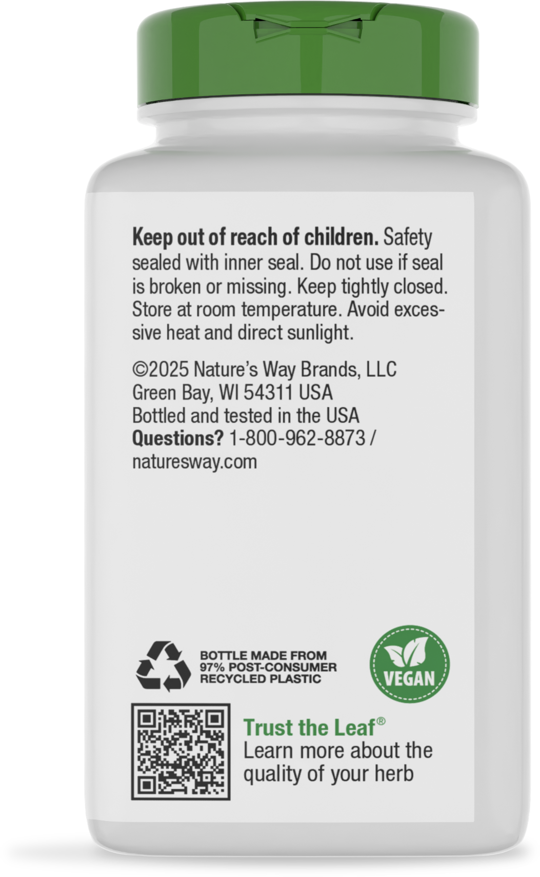 Nature's Way® | Siberian Eleuthero Root - back of pack