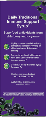 Nature's Way® | Sambucus Traditional Elderberry Immune Syrup - left side of pack
