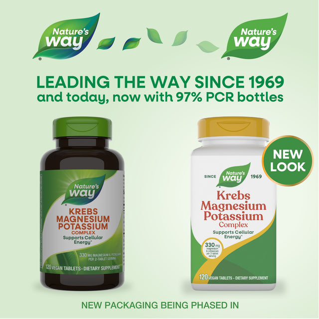 Nature's Way® | Krebs Magnesium Potassium Complex - package updates old to new