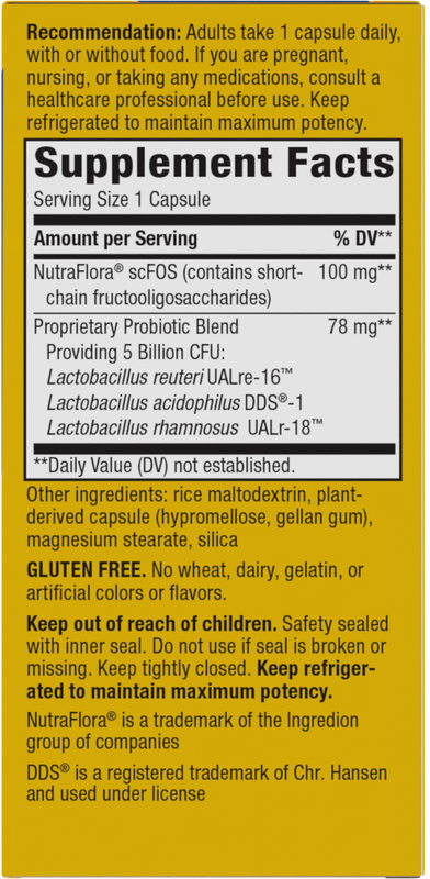 <{%360IMAGE5_15024%}>Nature's Way® | Primadophilus Reuteri Probiotics - right side of pack