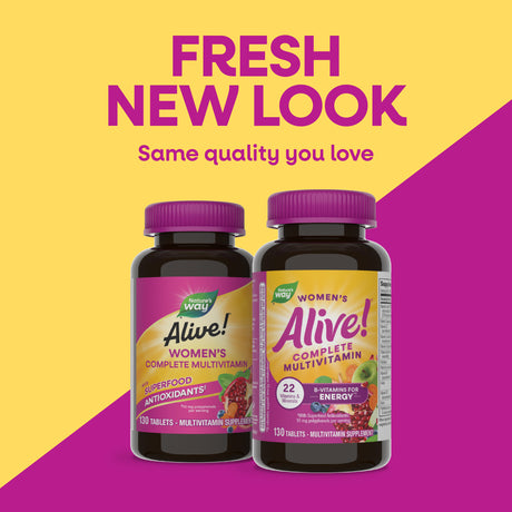 <{%MAIN1_13710%}>Nature's Way® | Alive! Women's Complete Multivitamin - package updates old to new