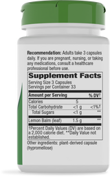 Nature's Way® | Melissa-Lemon Balm Leaf - right side of pack