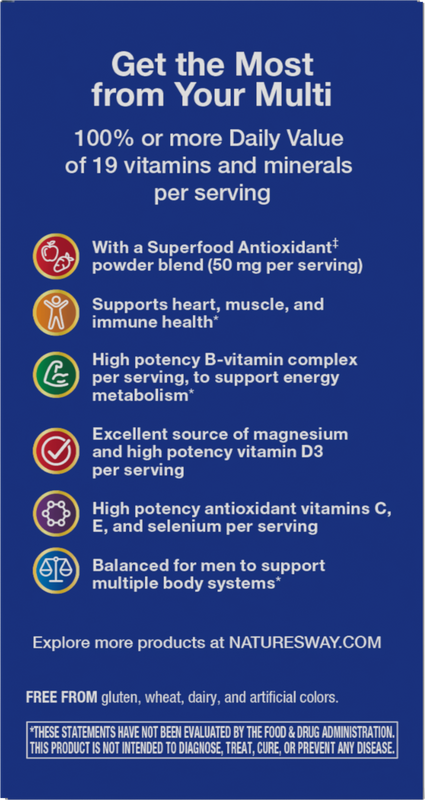Nature's Way® | Alive! Men's Complete Multivitamin - right side of pack