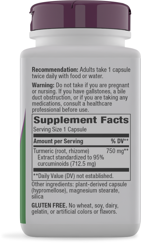 Nature's Way® | Turmeric Max Potency - right side of pack