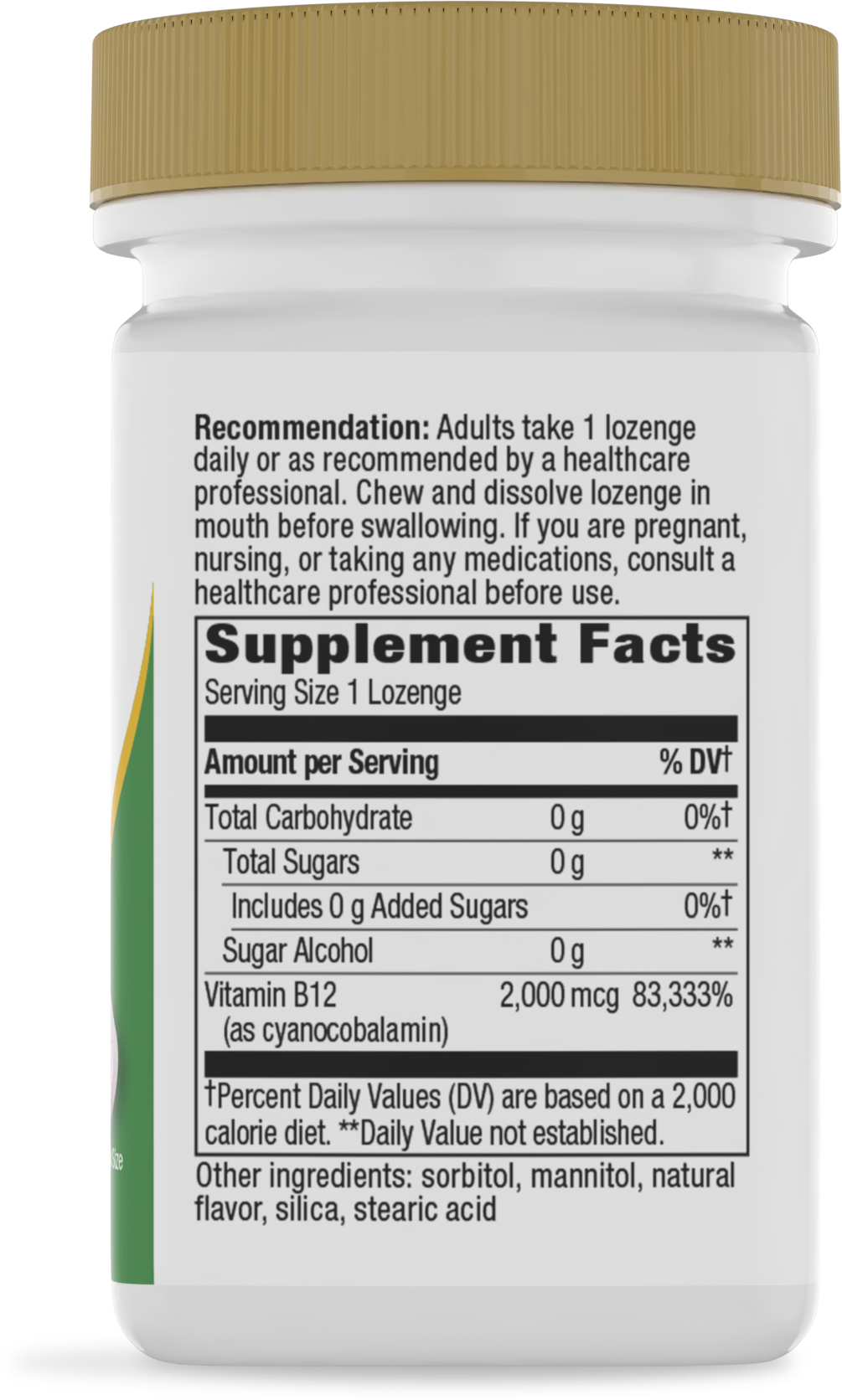 Nature's Way® | Vitamin B12 Lozenges High Potency - right side of pack
