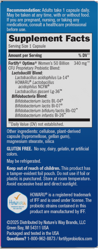 Nature's Way® | Fortify Optima Women's Advanced Care Probiotic - right side of pack