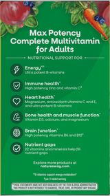 Nature's Way® | Alive! Max3 Potency Adult Complete Multivitamin-No Added Iron - left side of pack