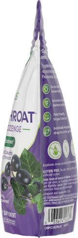 Nature's Way® | Sambucus Cough◊ + Throat* Elderberry Lozenge - left side of pack