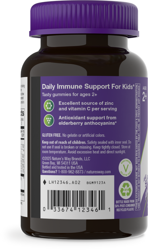 <{%360IMAGE2_12346%}>Nature's Way® | Sambucus Kids Elderberry Immune Gummies - left side of pack