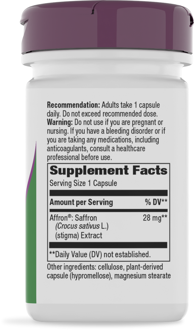 Nature's Way® | Saffron - right side of pack