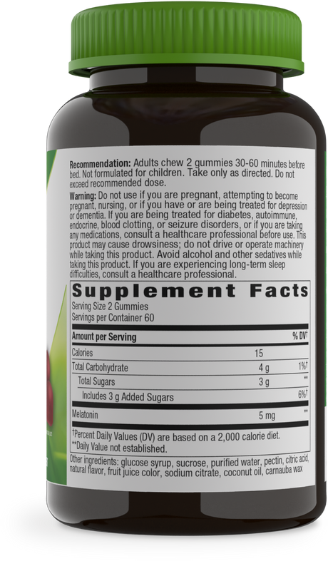 Nature's Way® | Melatonin Gummies - right side of pack