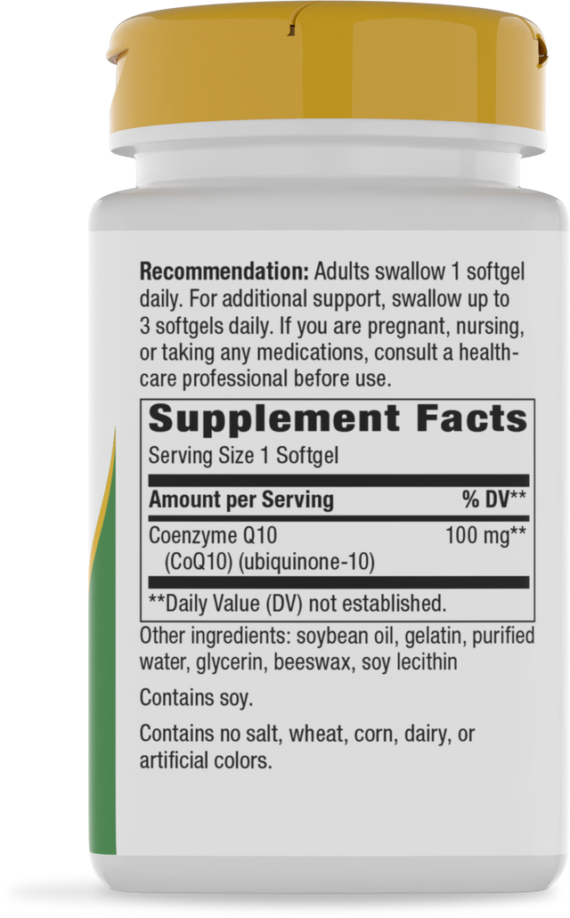 Nature's Way® | CoQ10 - right side of pack