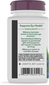 Nature's Way® | Bilberry - left side of pack