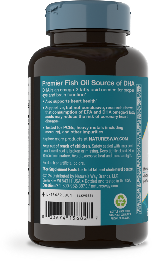 Nature's Way® | Mega-DHA Premium Fish Oil - left side of pack