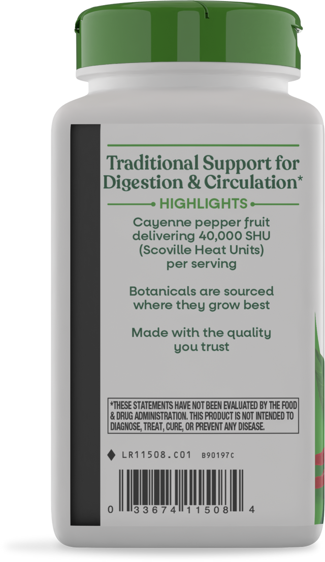 Nature's Way® | Cayenne Fruit - left side of pack