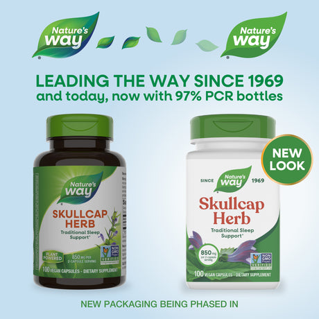 Nature's Way® | Skullcap Herb - package updates old to new