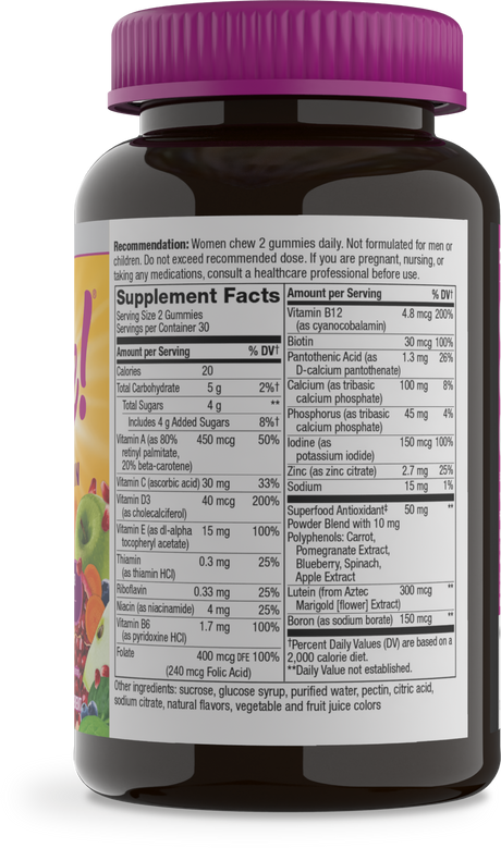 Nature's Way® | Alive! Women's 50+ Gummy Multivitamin - right side of pack