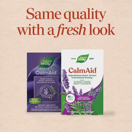 Nature's Way® | CalmAid - package updates old to new