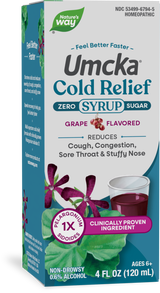Nature's Way® | Umcka Zero Sugar Cold Relief Syrup, 4 fl oz (120 ml), Grape