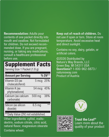 Nature's Way® | Healthy Bones On The Go FastActives - back of pack