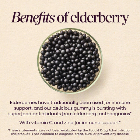 Nature's Way® | Sambucus Cough Relief +♢ Immune* Elderberry Gummies