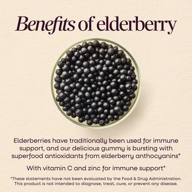 Nature's Way® | Sambucus Cough Relief +♢ Immune* Elderberry Gummies