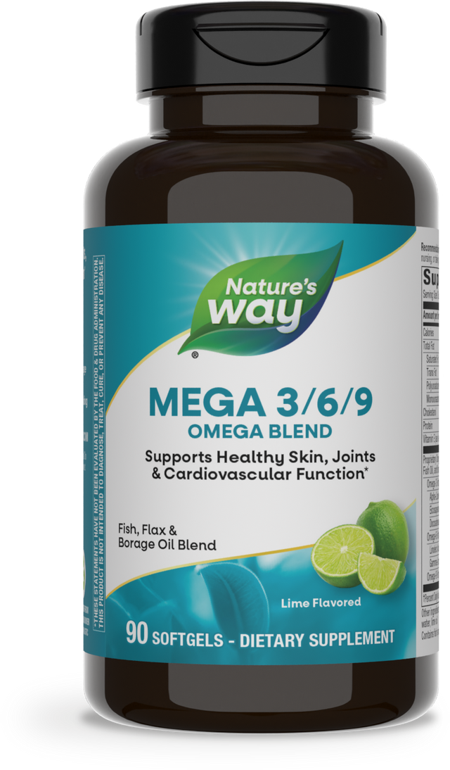Nature's Way® | Mega 3/6/9, 90 softgels, Lime