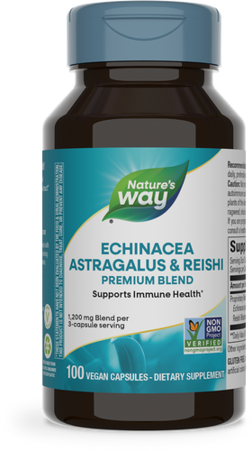 Nature's Way® | Echinacea Astragalus & Reishi Premium Blend, 100 capsules Sku:413