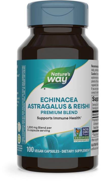 <{%PRIMARY_413%}>Nature's Way® | Echinacea Astragalus & Reishi Premium Blend, 100 capsules